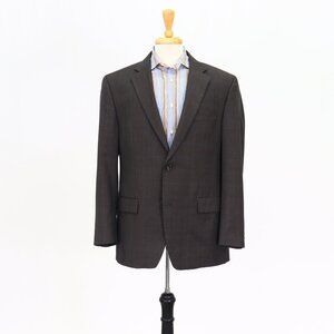 Michael Kors 42R Brown Check 2-Button Sport Coat Blazer Jacket T054
